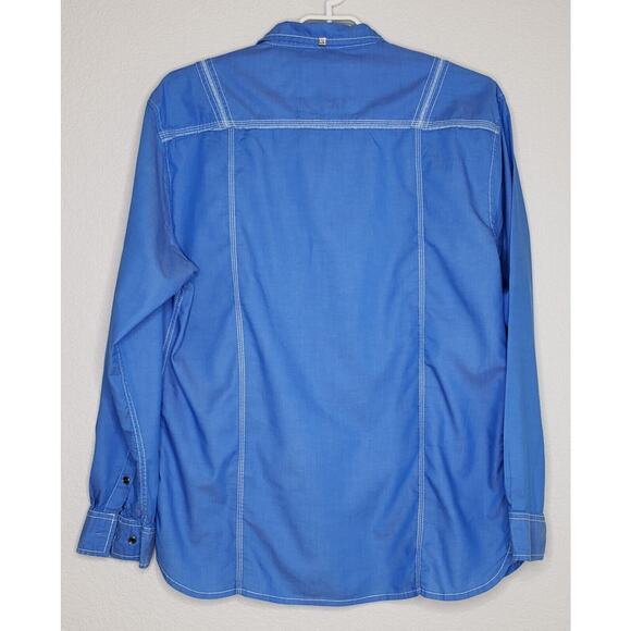 Buckle Black Mens Shirt XXL Blue Athletic Fit Collared ButtonDown w/ Pockets L/S - Picture 2 of 5